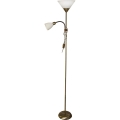 Stojacia lampa WENDY 1xE27/100W/230V + 1xE14/40W mosadz