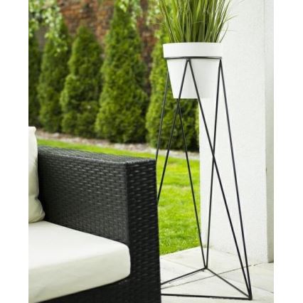 Stojan na kvetináč TRIANGL 90x50 cm čierna