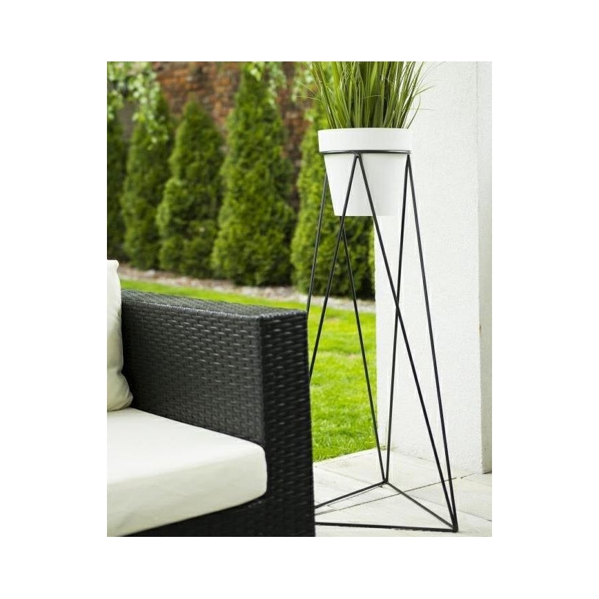 Stojan na kvetináč TRIANGL 90x50 cm čierna
