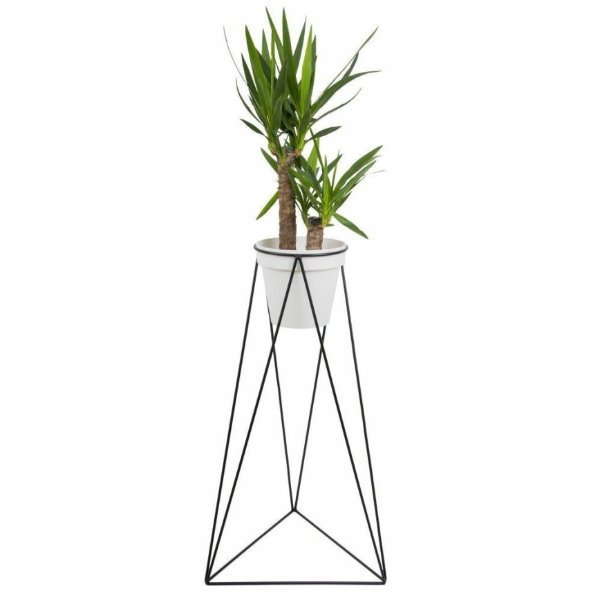 Stojan na kvetináč TRIANGL 90x50 cm čierna