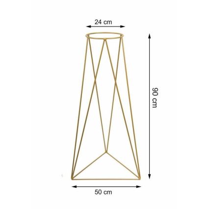 Stojan na kvetináč TRIANGL 90x50 cm zlatá