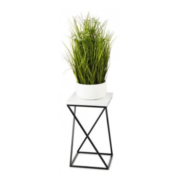Stojan na kvetiny LOFT 40x24 cm čierna/biela