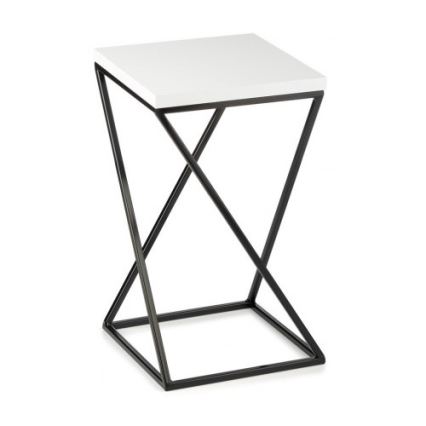 Stojan na kvetiny LOFT 40x24 cm čierna/biela