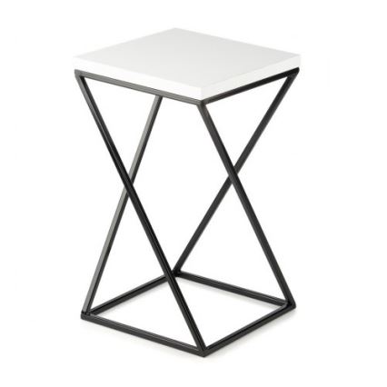 Stojan na kvetiny LOFT 40x24 cm čierna/biela