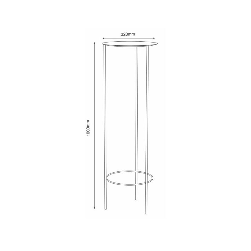 Stojan na kvety 100x32 cm čierna