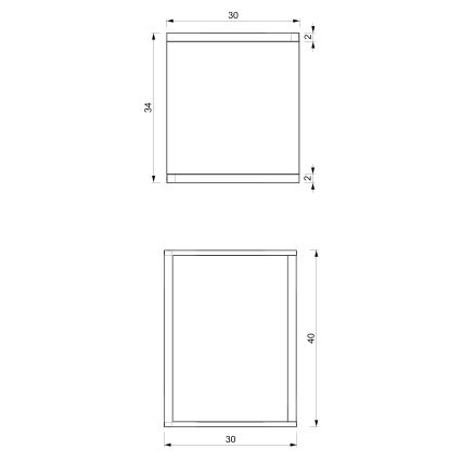 Stojan na kvety 40x30x34 cm biela