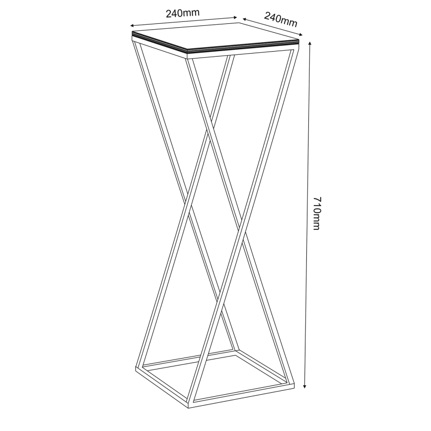 Stojan na kvety 70x24 cm biela