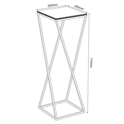 Stojan na kvety 70x24 cm čierna
