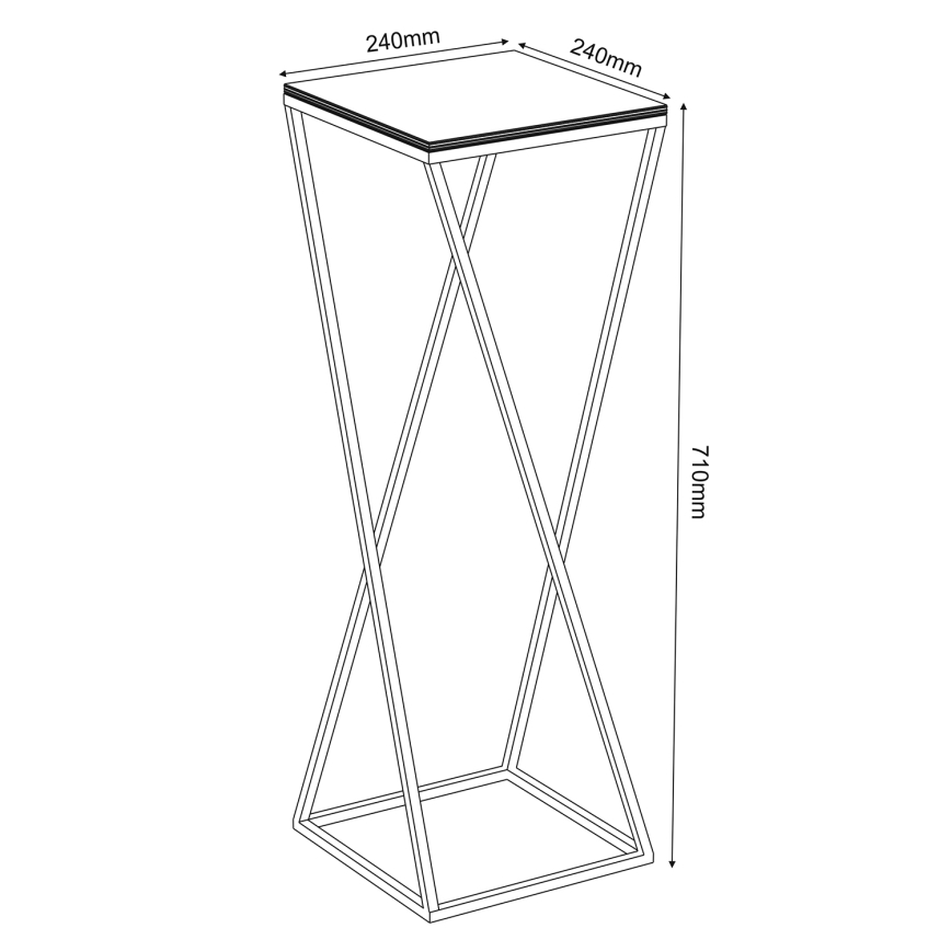 Stojan na kvety 70x24 cm čierna