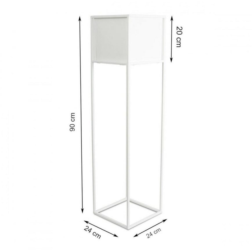 Stojan na kvety 90x24 cm biela