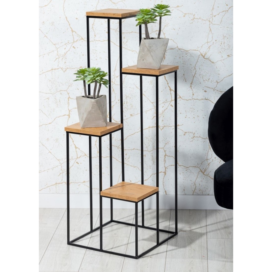 Stojan na kvety KASKADA 70x34 čierna/hnedá