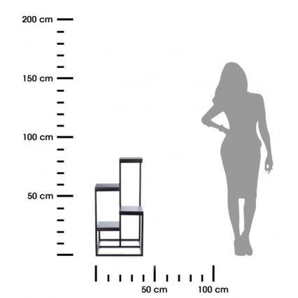 Stojan na kvety KASKADA 79x40 čierna