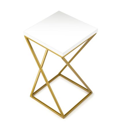 Stojan na kvety LOFT 40x24 cm zlatá/biela