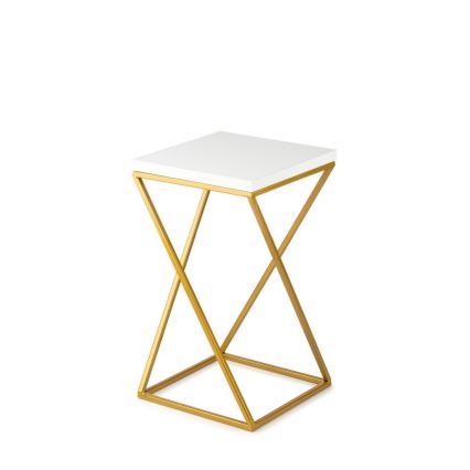 Stojan na kvety LOFT 40x24 cm zlatá/biela