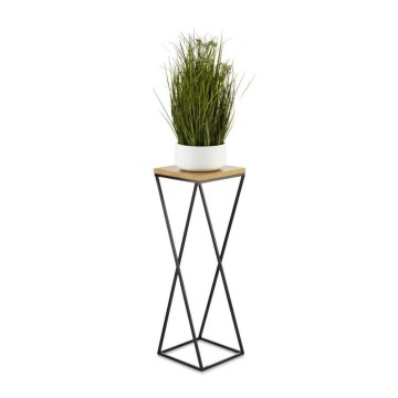 Stojan na kvety LOFT 70x24 cm čierna/hnedá