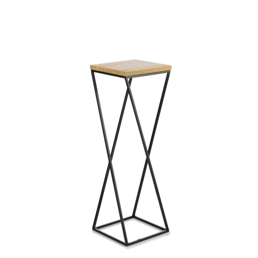 Stojan na kvety LOFT 70x24 cm čierna/hnedá