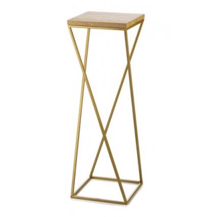 Stojan na kvety LOFT 70x24 cm zlatá/hnedá