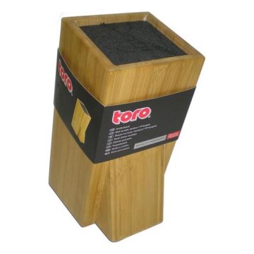 Stojan na nože s flexibilnou vložkou 23,8x11 cm bambus