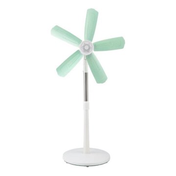 Stojanový ventilátor 15W/230V 100 cm biela/zelená
