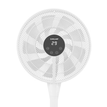Stojanový ventilátor 25 W/230 V, 130 cm, biely, s diaľkovým ovládaním