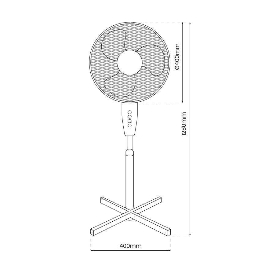 Stojanový ventilátor STANDING priemer 40 cm 45 W