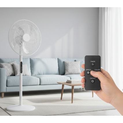 Stojanový ventilátor VIENTO-R 40W/230V biely + diaľkové ovládanie