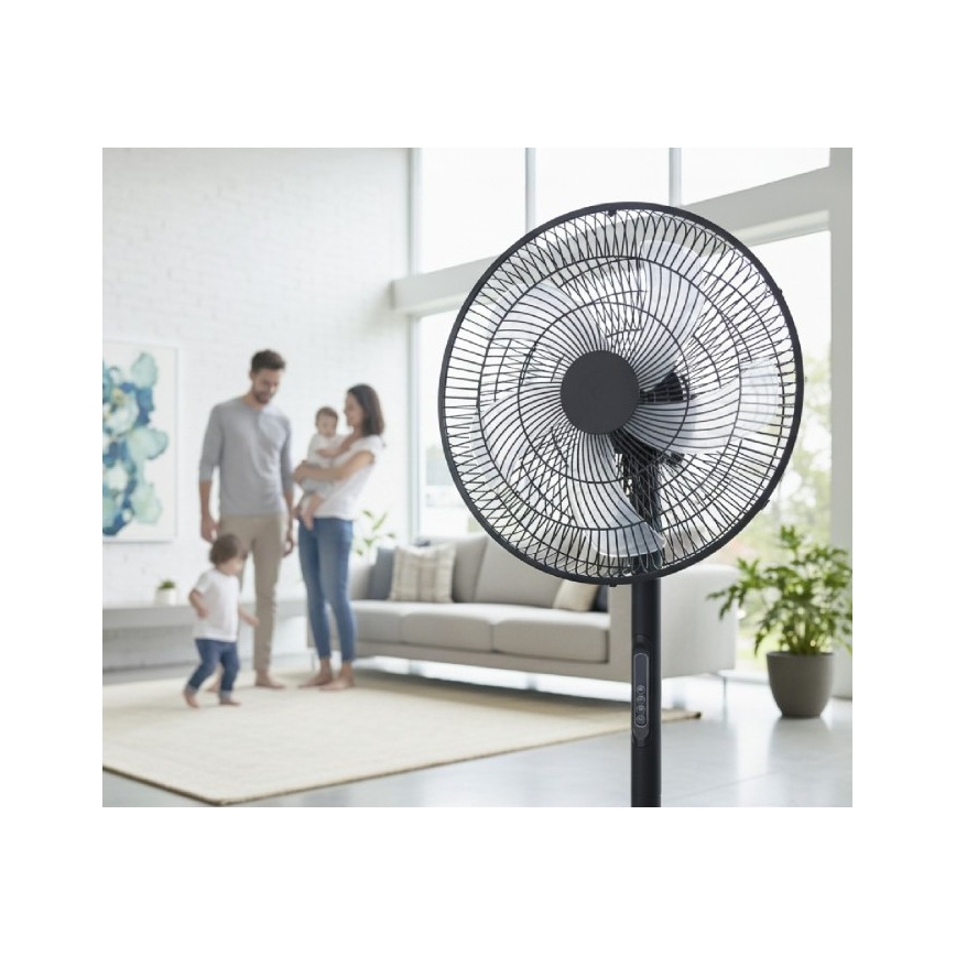 Stojanový ventilátor VIENTO-R 40W/230V čierny + diaľkové ovládanie