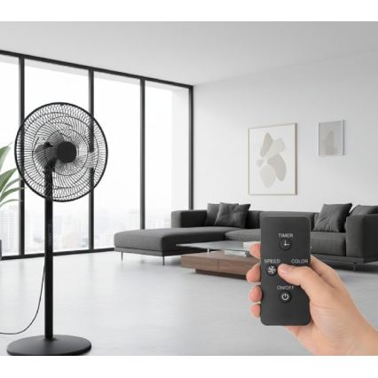 Stojanový ventilátor VIENTO-R 40W/230V čierny + diaľkové ovládanie