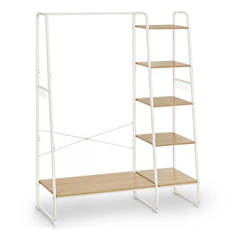 Stojanový vešiak LINEA biela/hnedá