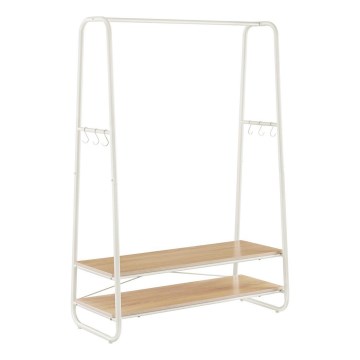 Stojanový vešiak LINEA biela/hnedá