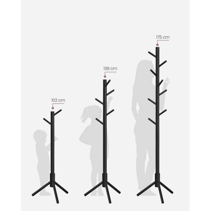 Stojanový vešiak LINEA čierny