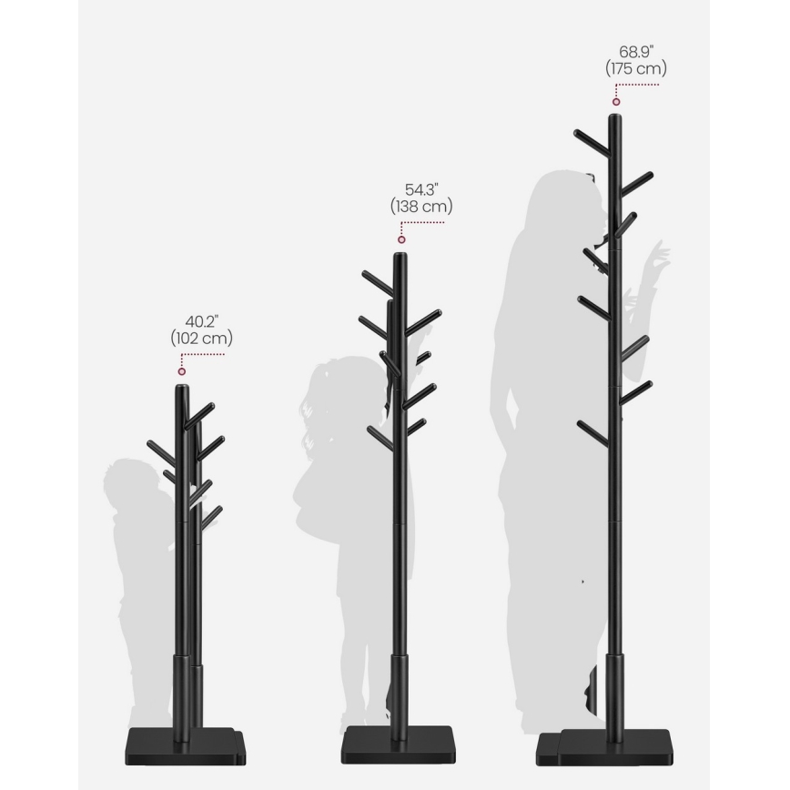 Stojanový vešiak LINEA čierny