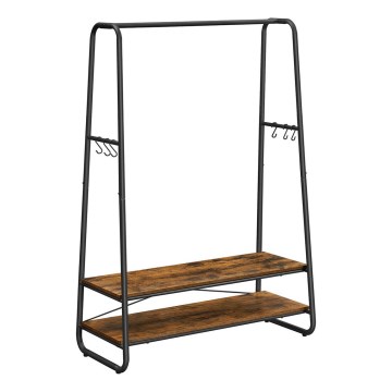 Stojanový vešiak LINEA hnedá/čierna