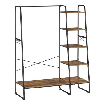 Stojanový vešiak LINEA hnedá/čierna