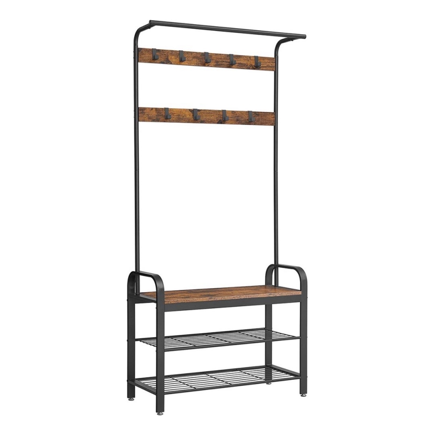 Stojanový vešiak NAVOR hnedá/čierna