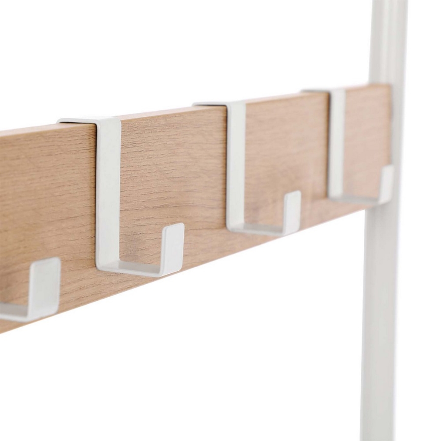 Stojanový vešiak NAVOR hnedý/biely