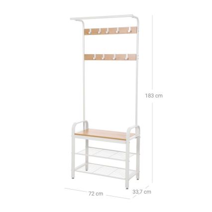 Stojanový vešiak NAVOR hnedý/biely