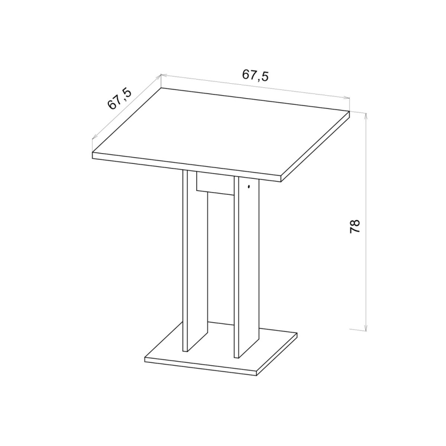 Stôl STRAPO dub artisan