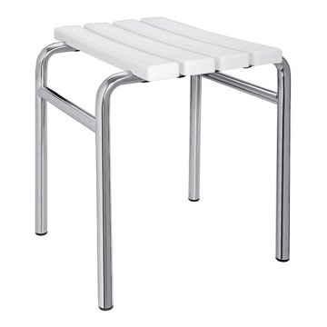 Stolička 44x45 cm strieborná/biela