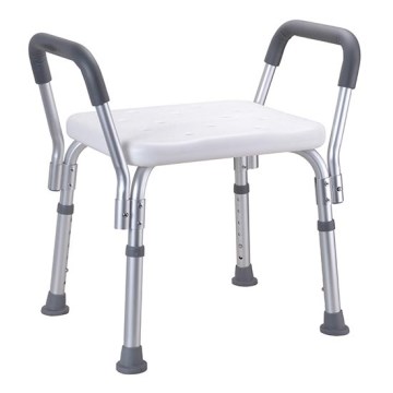 Stolička 55,5x56 cm strieborná/biela