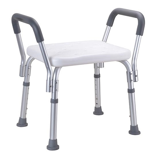 Stolička 55,5x56 cm strieborná/biela