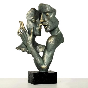 Stolná dekorácia 31,5x9,5x19 cm epoxid/patina