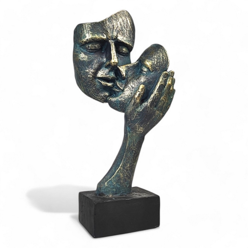 Stolná dekorácia 35x22x13 cm živica/patina