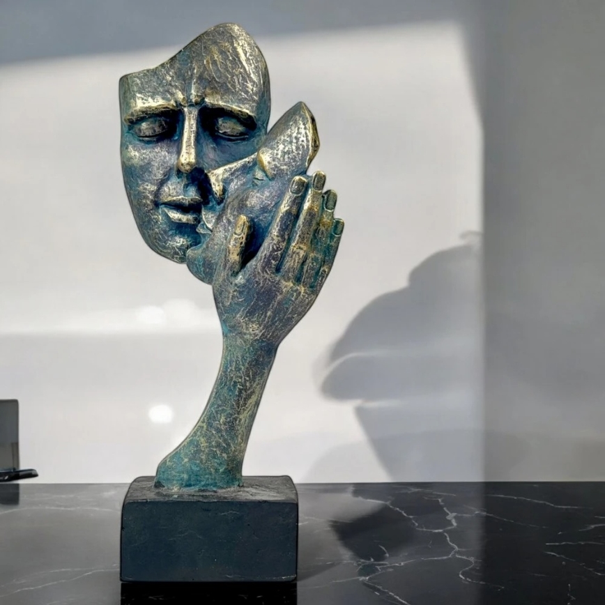 Stolná dekorácia 35x22x13 cm živica/patina