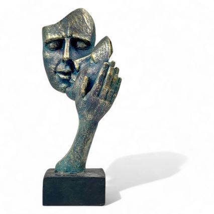 Stolná dekorácia 35x22x13 cm živica/patina