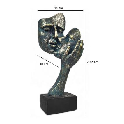 Stolná dekorácia 35x22x13 cm živica/patina