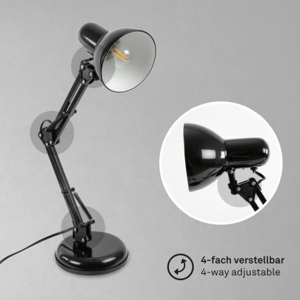 Stolná lampa 1xE14/25W/230V čierna