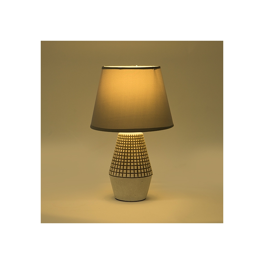 Stolná lampa 1xE14/40W/230V biela/šedá