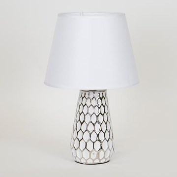 Stolná lampa 1xE14/40W/230V biela/strieborná
