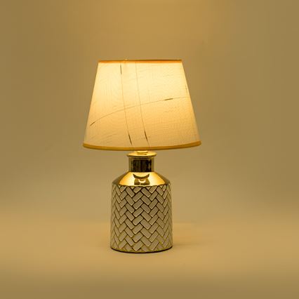 Stolná lampa 1xE14/40W/230V biela/zlatá